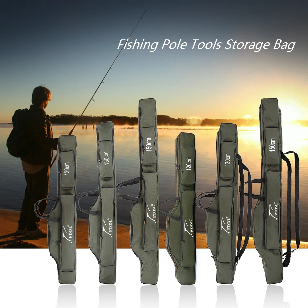 

Bag Case Fishing Gear Tackle Portable Folding Fishing Rod Carrier Fishing Pole Tools Storage Bag Case Fishing Gear Tackle