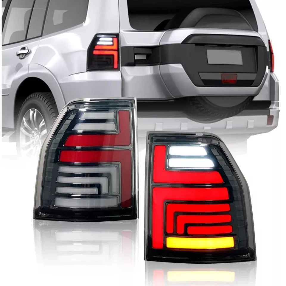 

LED Tail Lights Accessory for Mitsubishi Pajero 2009-2020 V93 V97 Smoked Color with Sequential Turn Signal Rear Led Lamp