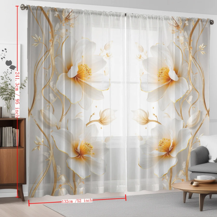2PCS Digital Printing Sheer Curtain, Outer Space Rockets Astronaut Pattern, Cool Science Boys Bedroom Kids Playroom Decor