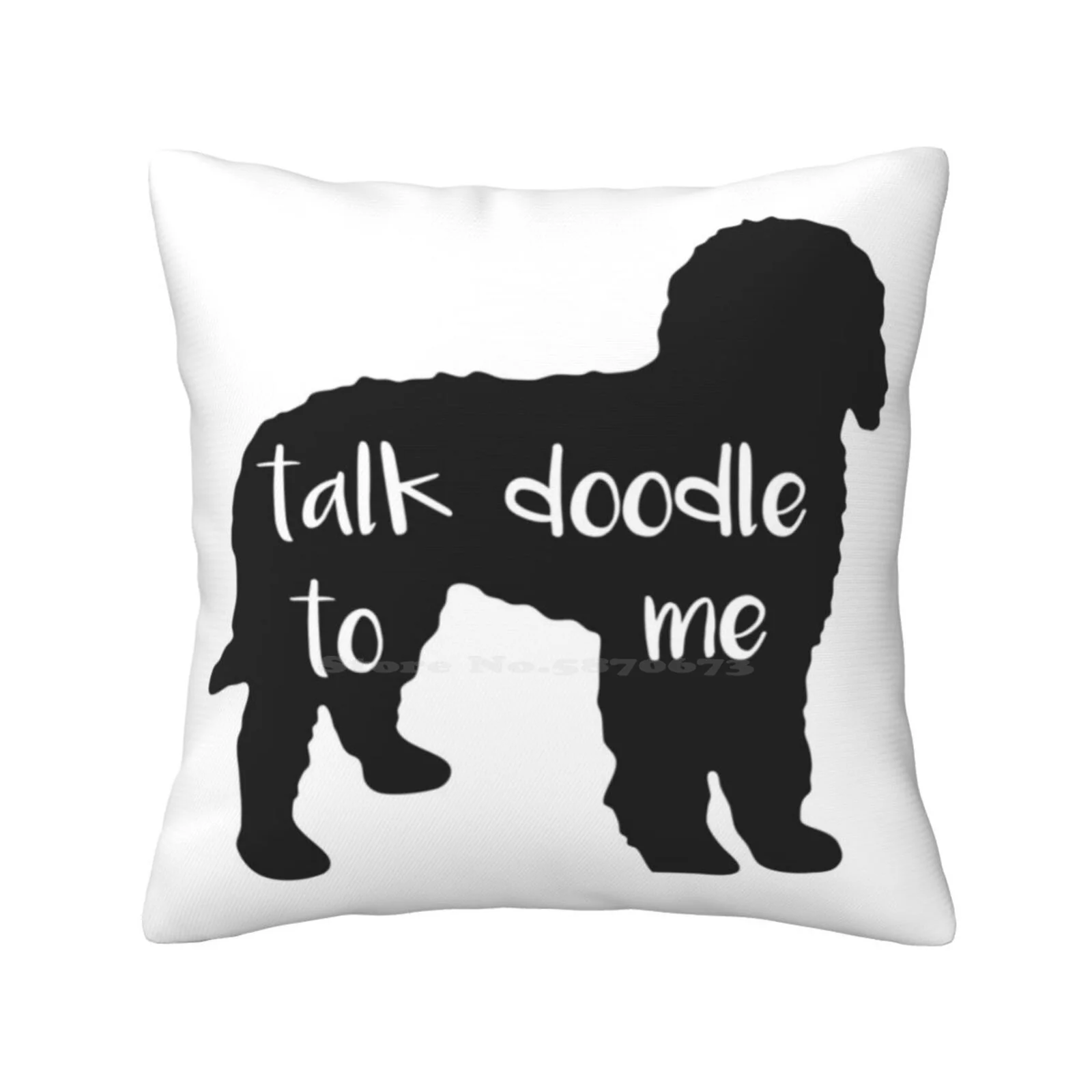 Talk Doodle To Me Fashion Sofa Throw Pillow Cover Pillowcase Labradoodle Bernedoodle Aussiedoodle Sheepadoodle Poodle Mix Dog