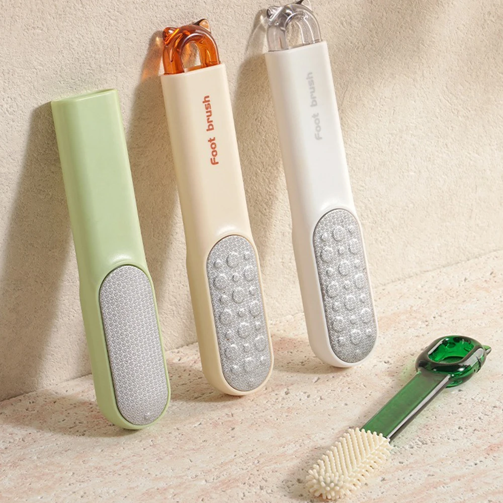 3in1 فرشاة غسل القدم الكالس عرموش عدة الخفاف تنظيف مزيل الحجر كعب إزالة الجلد الميت الفولاذ المقاوم للصدأ الغسيل باديكير أداة