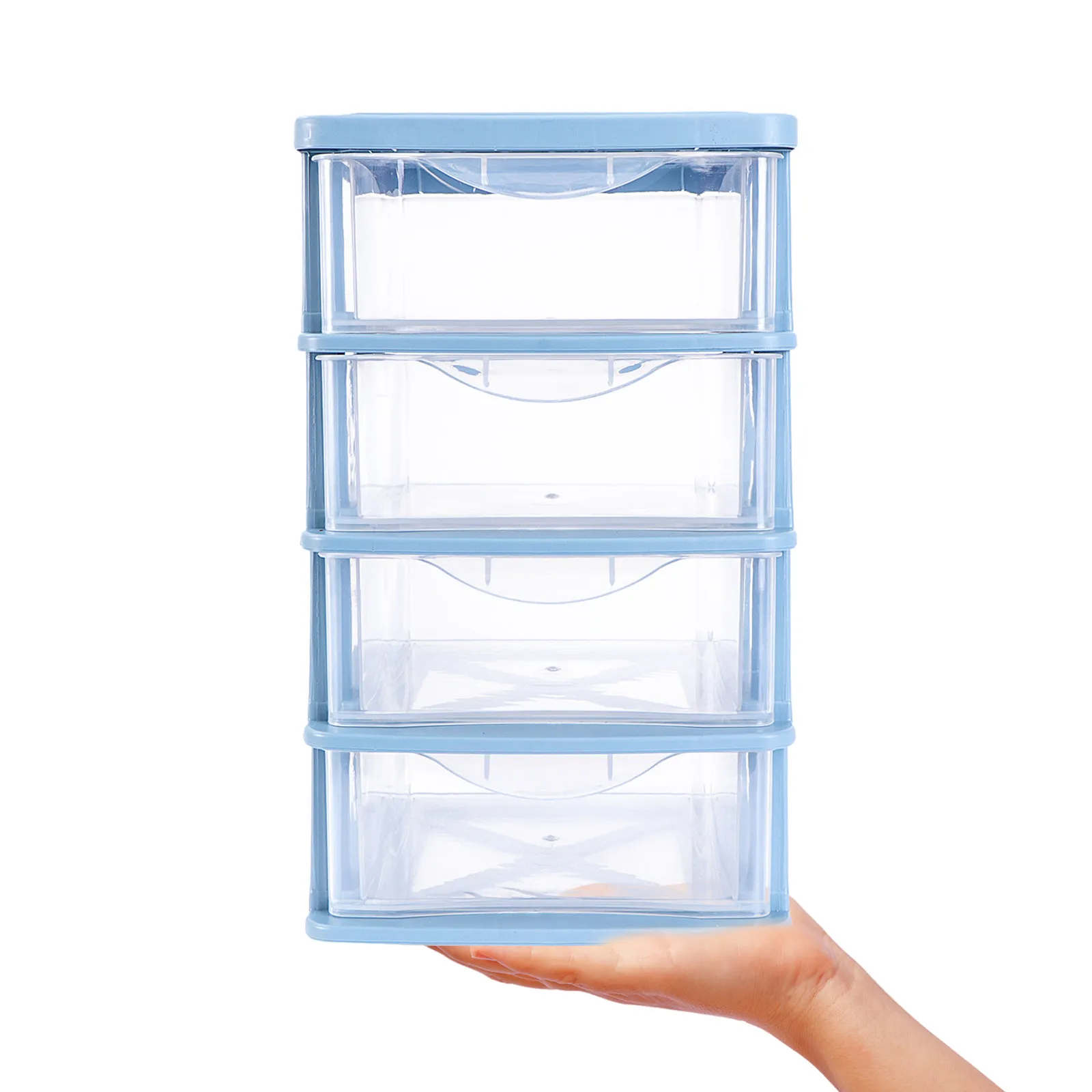 1Pcs Clear Drawer Type Desktop Storage Box Organizer PP Material Wear Resistant Makeup Storage Case Sundries Box