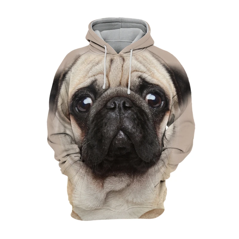 

3D printed pet hoodie Fun dog hoodie Harajuku fashion Men Women Adult children cute dog patterns