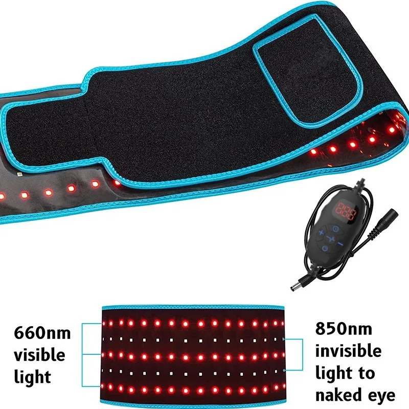 105 LED Red Light Heating Waist Belt, Portable Hot Compress Waist Care Massager for Salon & Home Use