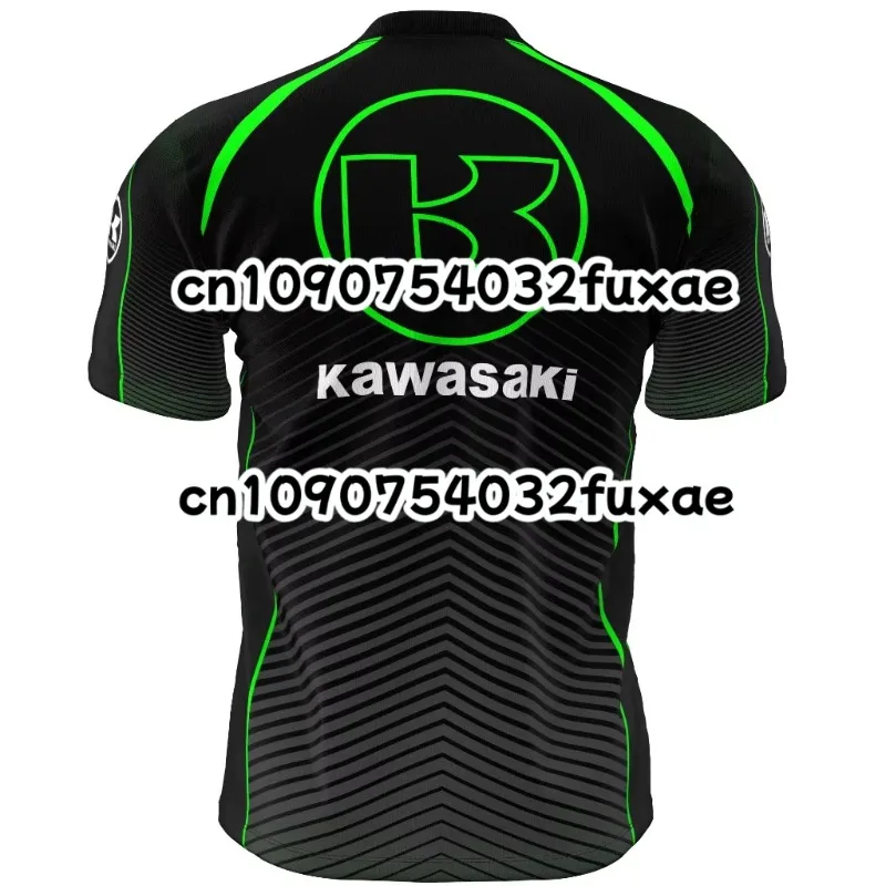 

MOTO Kawasaki Cycling Suit Summer Quick Drying 3D Printed T-shirt Men's Fashionable Sportswear