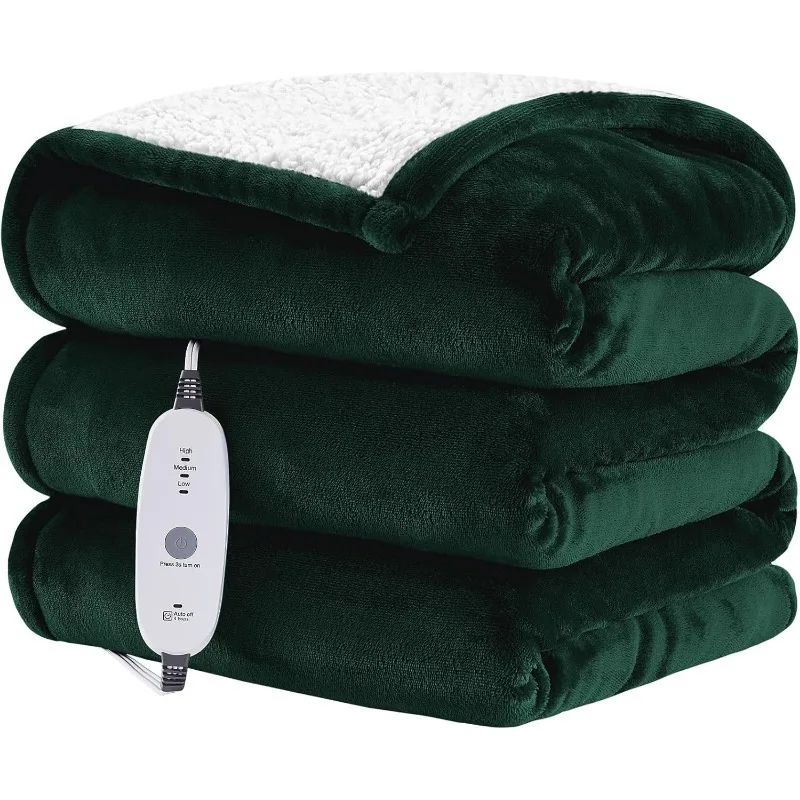 Heated Throw Blanket Flannel Electric Blanket Throw with 4 hrs Timer Auto-Off & 3 Heating Levels Heated Blankets 84x90