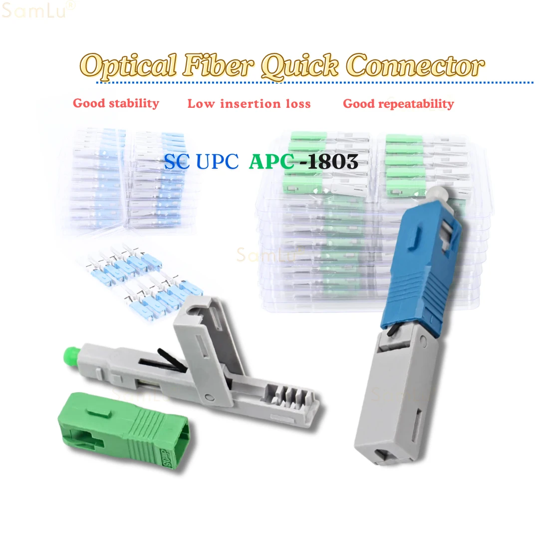 SC APC/UPC-1803 Optical Quick Connector SC FTTH Fiber Optic Fast Connector SC Fiber Assembly Connector factory outlet