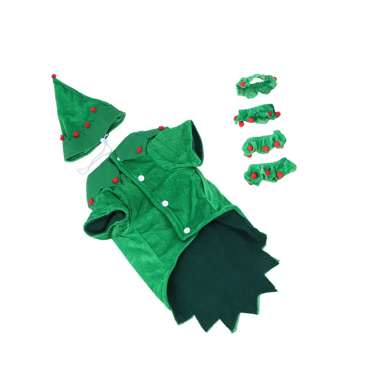 

1Set Christmas Pet Clothes Dog Puppy Cape Hat Cosplay Costume Party Soft Comfortable Pet Christmas Clothes Party Dog Cloth