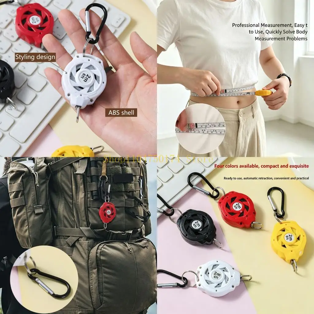Clear Scale Steel Tape Measure with Keyring Small Size Measuring Tape for Home Top Sale