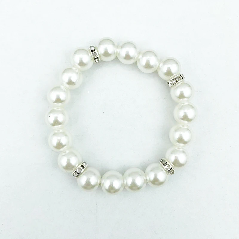 fnaf 2 rupee item Fnaf Star Girl Y2k 10mm White Pearl Strand Bracelet Aesthetic Unisex Elastic Crystal Lanyard Bracelets