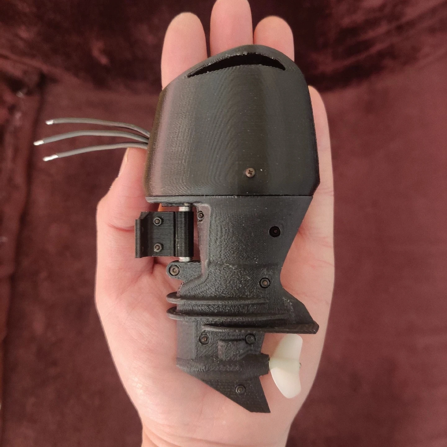 PLA 3D-gedrucktes elektrisches Außenbordmotor-Modell – 2S-3S 2212 bürstenloser Motor – Triebwerkgehäuse 64 x 37 x 130 mm für DIY RC Jet Boat