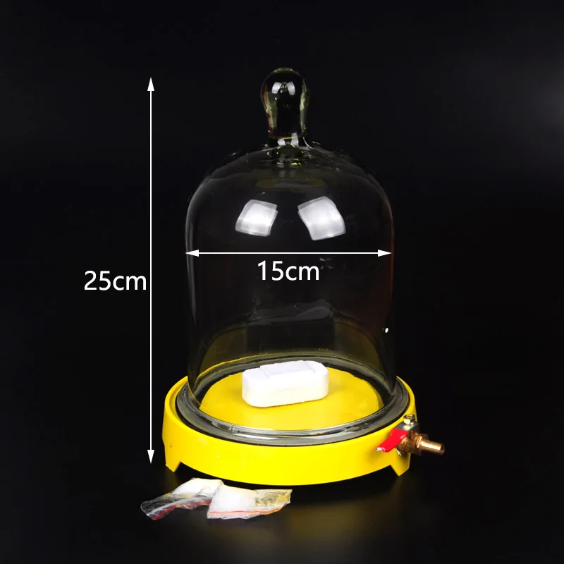 Extraction Disk Vacuum Glass with Vacuum Cover Extractor Physics Experiment Teaching Instrument Teaching Aid(excluding oil)
