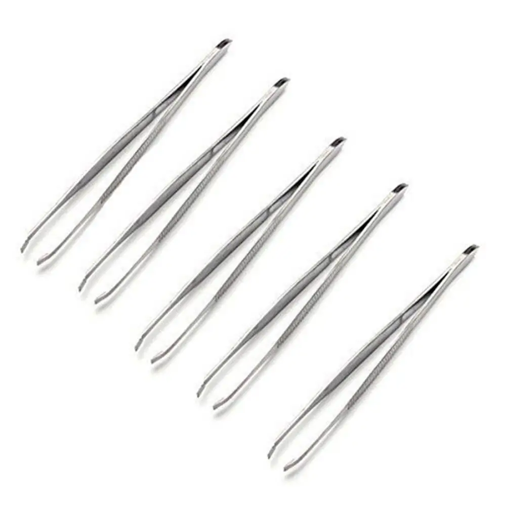 Stainless Steel Precision Tweezers 5Pcs Pro Eyebrow Hair Removal Beauty Tool