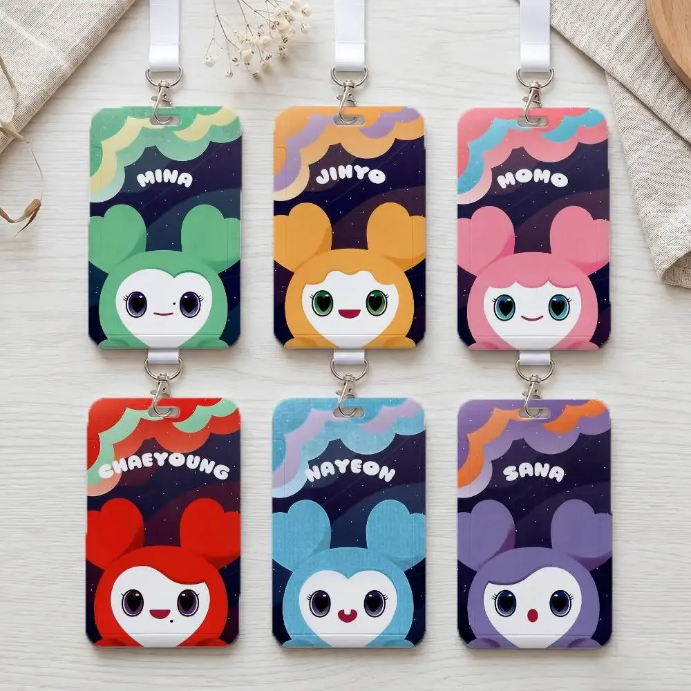 Porta-Crachá de Plástico Durável com Desenho Animado Kpop T-twice Energético para Cartão de Trabalho Diário