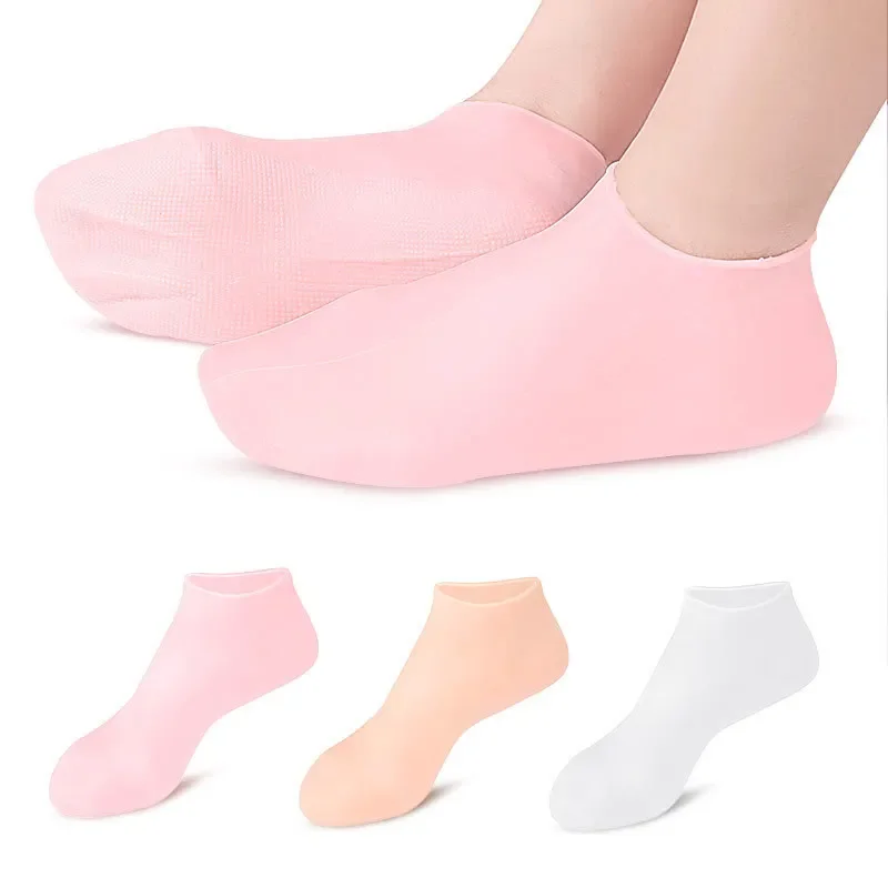 Silicone Moisturizing Socks Exfoliating Gel Heel Socks Callus Cracked Dead Skin Remove Protector Pain Relief Foot Care