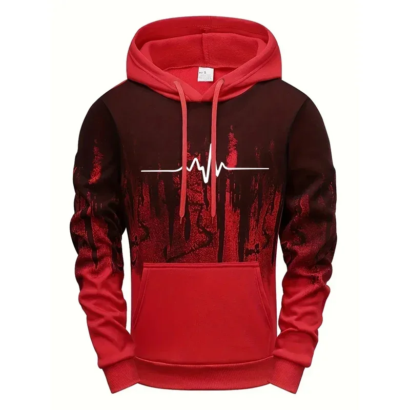 Hot Sales Casual Fashion Men's Sweatshirts Comfortable Hoodies Pullover Jogging Outdoor Versatile Sports Splash-ink Daily Street