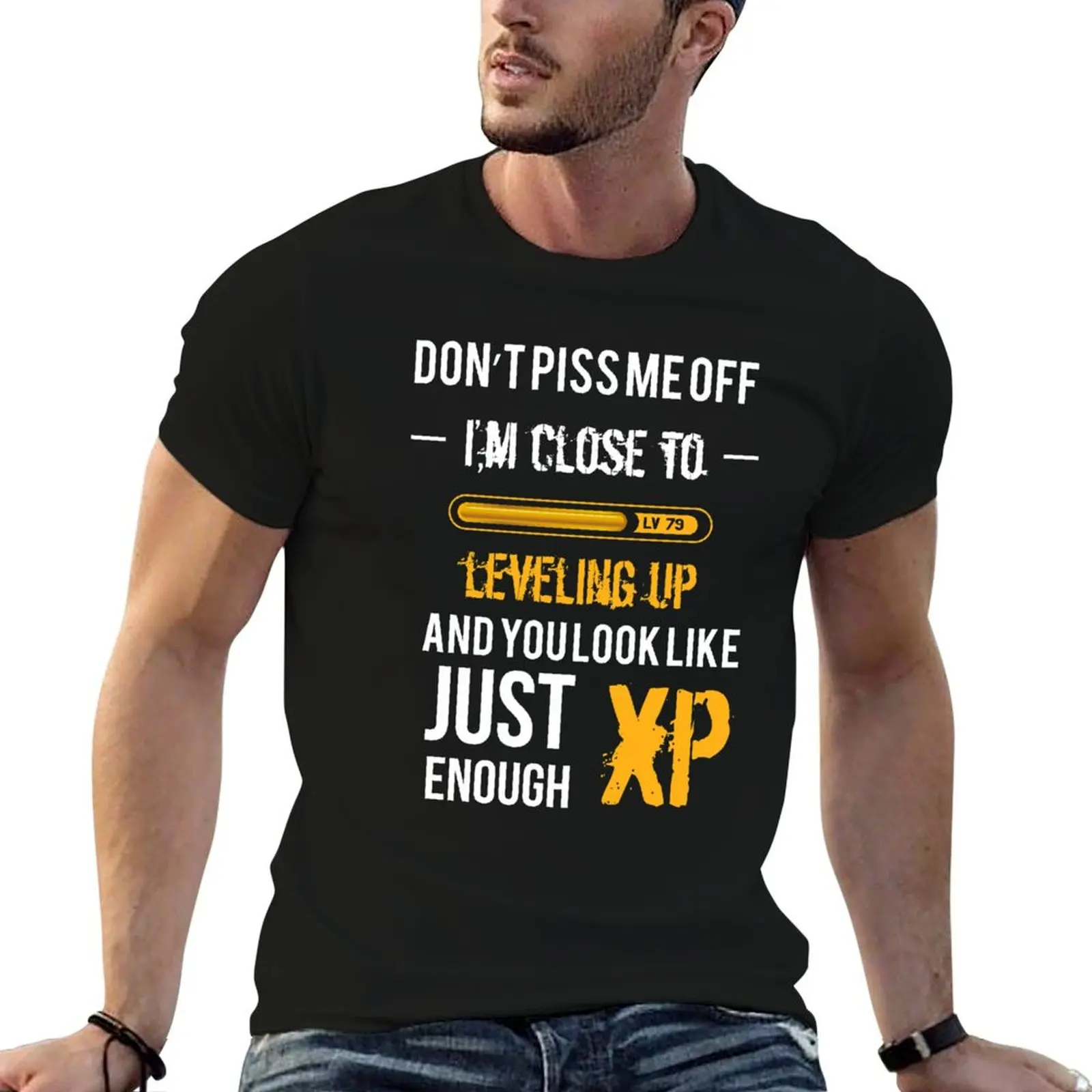 Don't Piss me off, I'm close to leveling up and you look just enough XP - Gaming Shirt T-Shirt Christmas Theme Tee Top