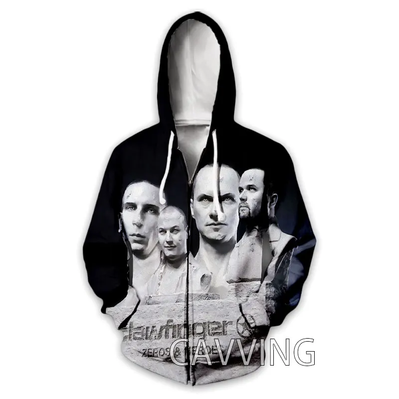

CAVVING 3D принт Clawfinger Band толстовки на молнии толстовка с капюшоном на молнии Harajuku толстовка для мужчин/женщин