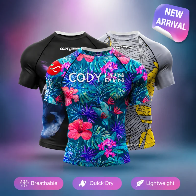 2026 New No Gi Bjj Shirts Jiu Jitsu Kickboxing Training Rashguard Polyester Spandex Compression Sublimation Sports Gym Tees