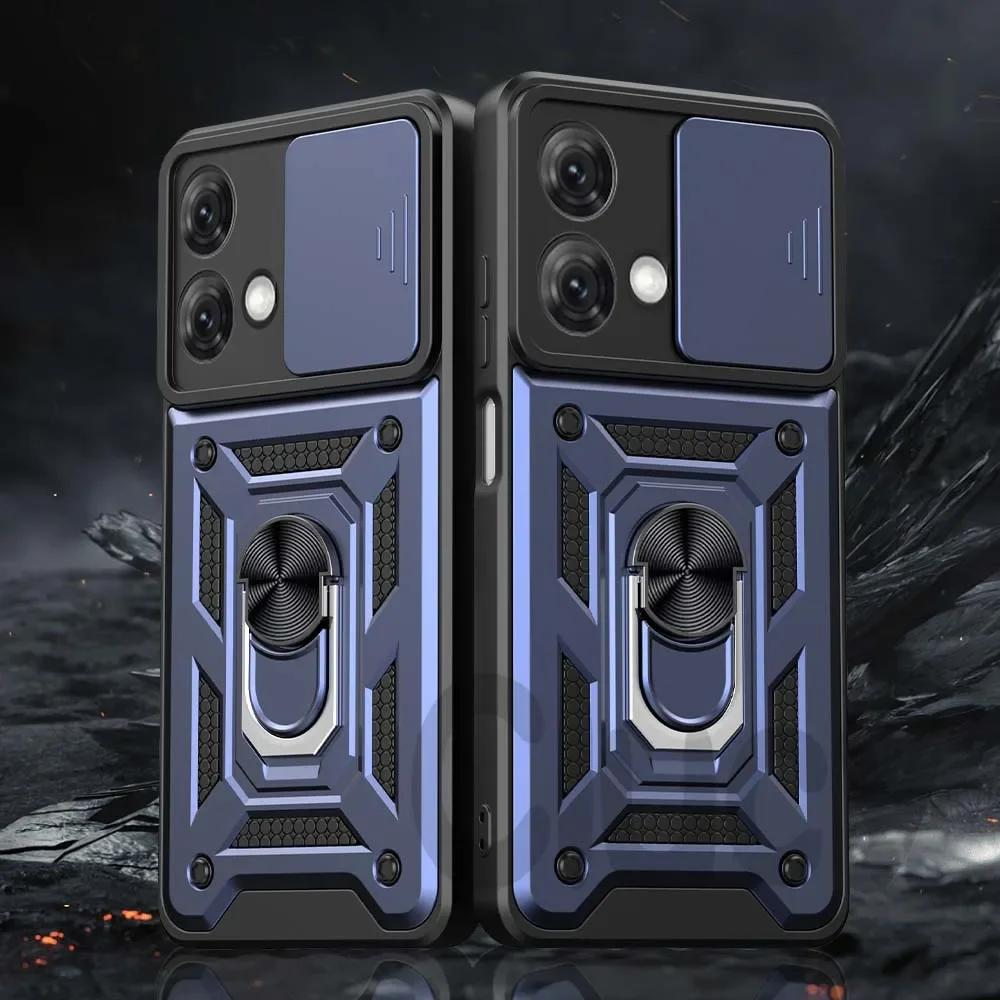 For Motorola Mote G84 G54 G34 G14 G53 G62 G42 G10 G20 G30 E22i E20 E30 E40 Case Slide Camera Shockproof Armor Protect Cover