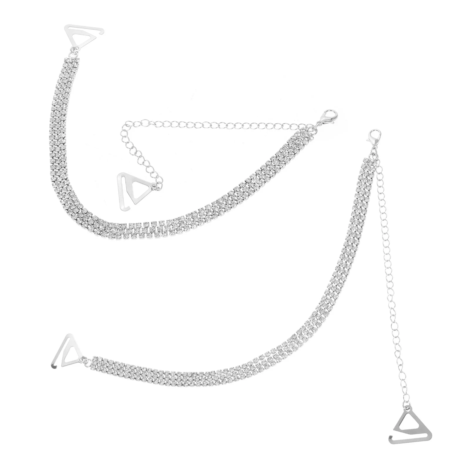 

1Pair Bra Strap Holder Rhinestone Non-Slip Underwear Shoulder Straps for Vests Halter Tops Summer Anti-Slip Bra Buckles