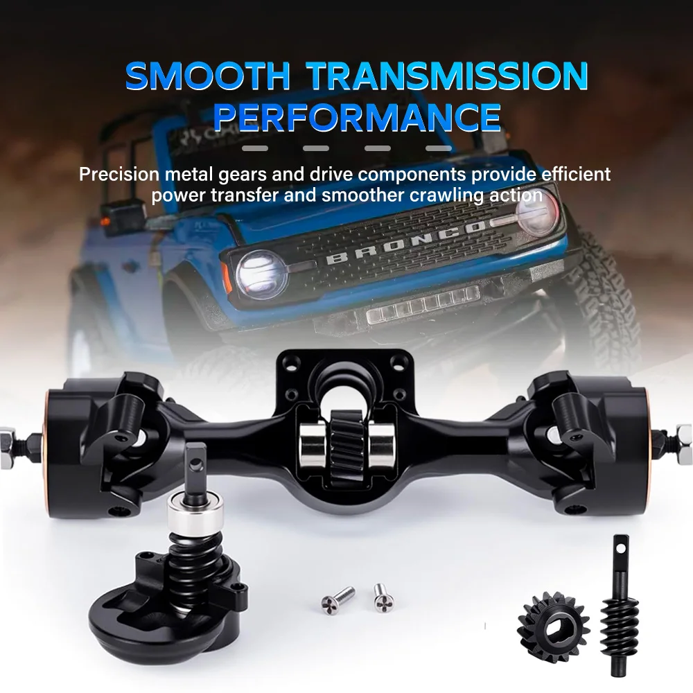 9IMOD SCX30 Front and Rear Axles Set Aluminum Brass Upgrade for Axial SCX30 RC Crawler Truck Portal Axle Replacement Parts