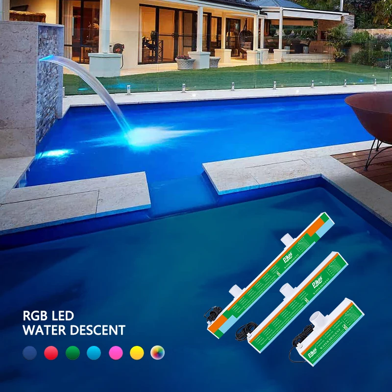 

STLF Wholesale LED Acrylic Waterfall Descent Effect Pool Lights for Outdoor Garden Swimming Pool