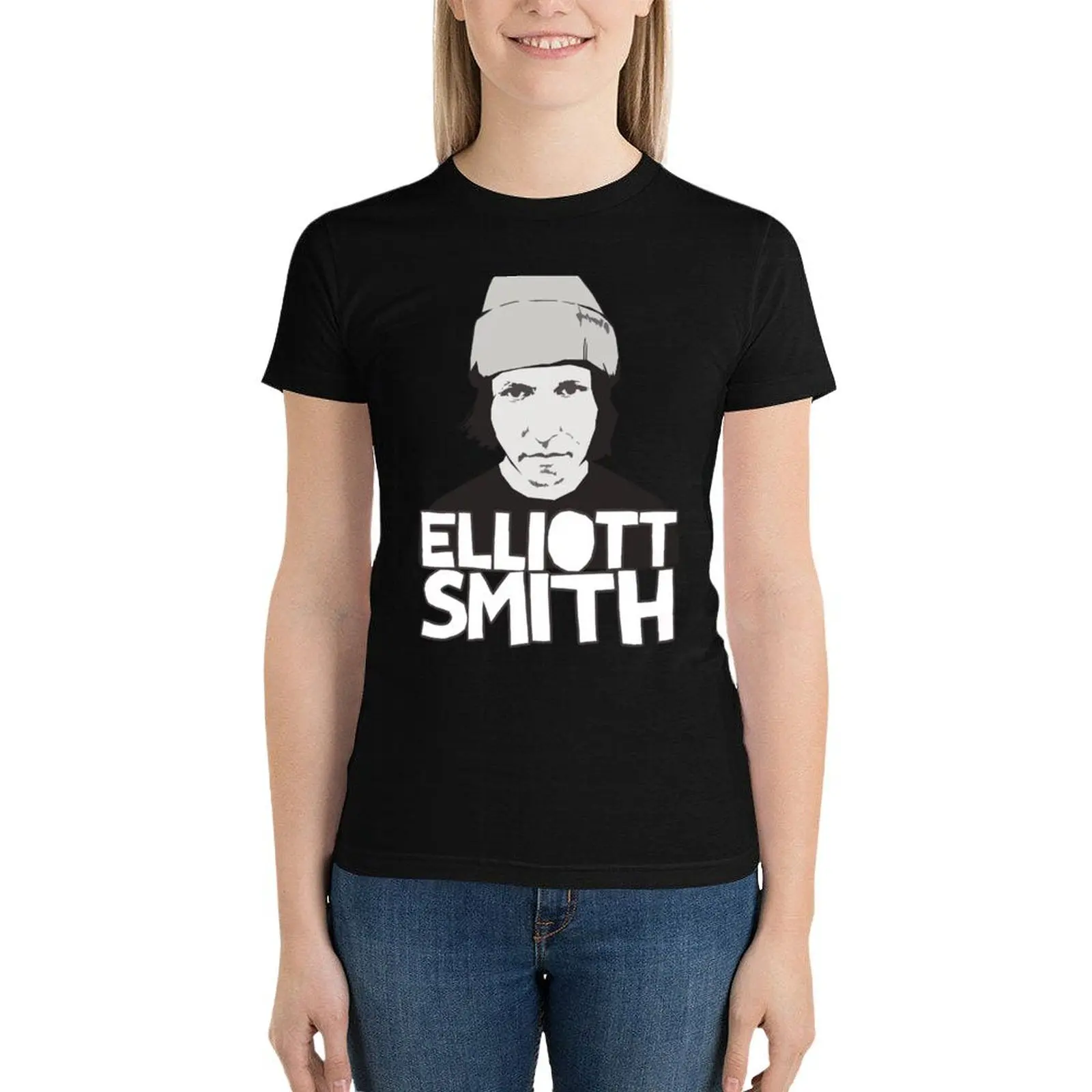 Elliott Smith T-Shirt summer top korean fashion female t shirt Women