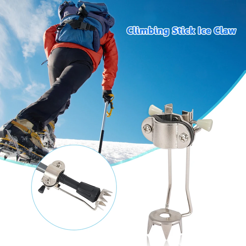 الرحلات القطب قصب نصائح الفولاذ المقاوم للصدأ المشي مخلب عصا المضادة للانزلاق عدم الانزلاق لفصل الشتاء في الهواء الطلق الثلوج لتسلق الجبال