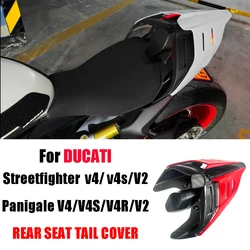 Nwe For Ducati V4 V4S V4R Streetfighter V4 V2 Carbon fiber Tail Section Rear Seat Cover Upper Fairing Rear Hump Seat Cover Cowl