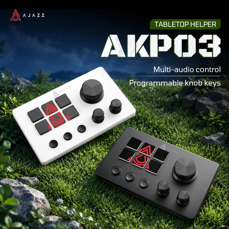 Ajazz AKP03E Multi-Function Desktop Assistant 12-Key Programmable Macro Wired Mini Keyboard
