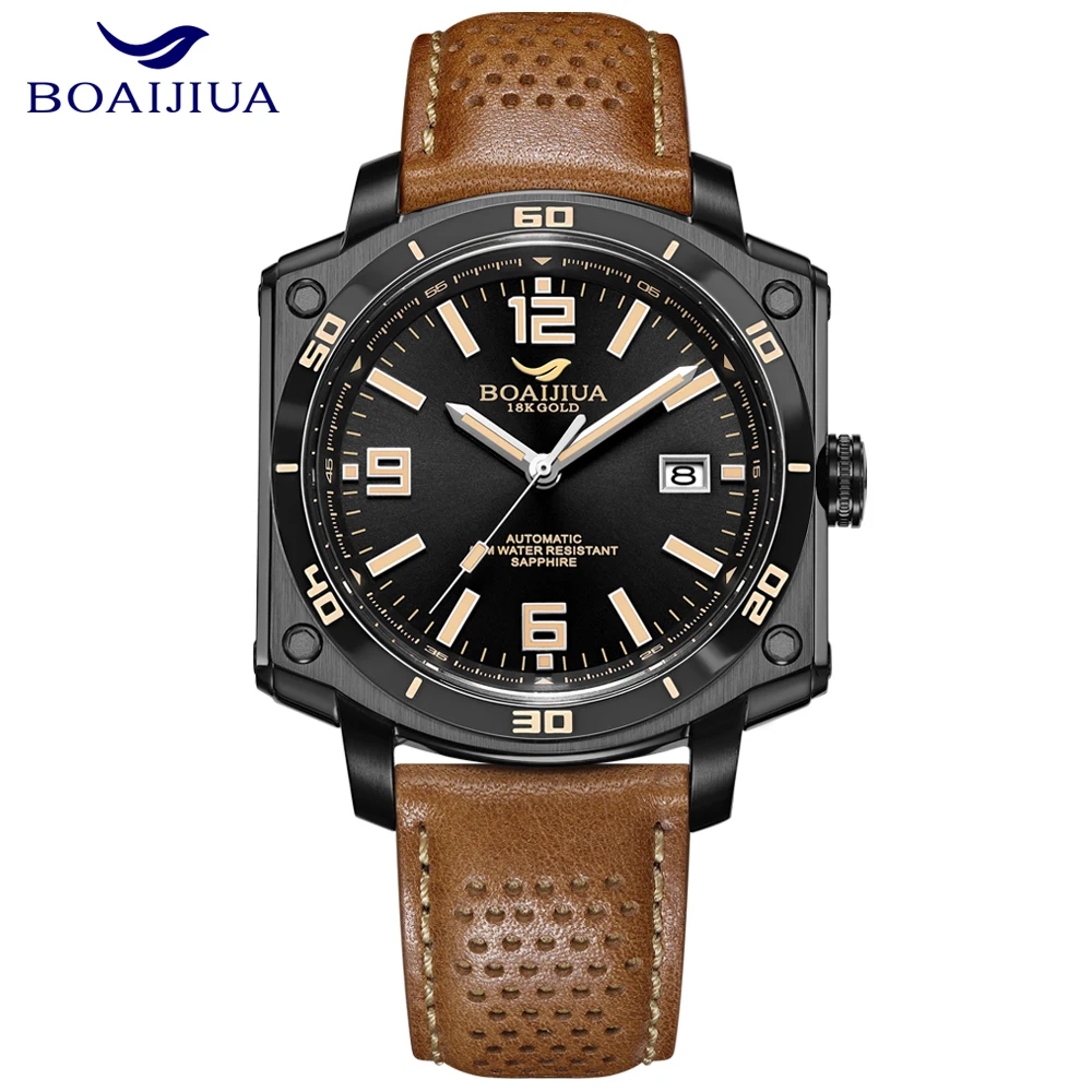 

BORIAGE(BOAIJIUA) NH35 Fully Automatic Mechanical Men's Watch Original Design Mechanical Watches Luminous Wristwatch
