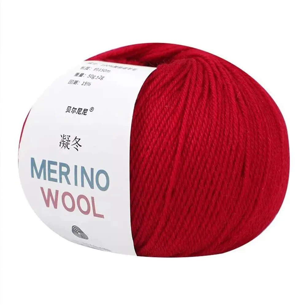 50g/roll Wool Yarn Thick Thread Wool Yarn Soft Medium Clothes Yarn Clothes Hats Baby Yarn DIY Hand Knitted Crochet Scarf