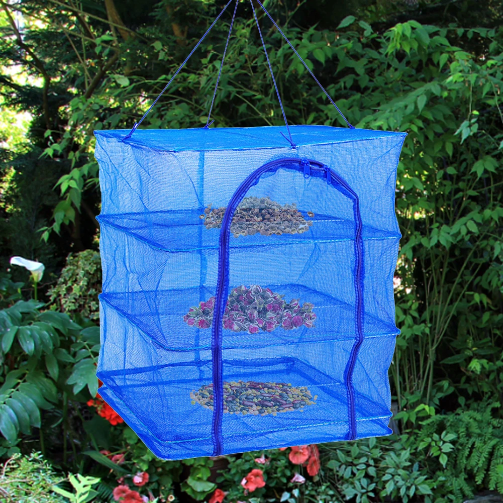 Breathable Hanging Basket Protection Food Vegetable Fish Dishes Dryer Rack Multifunctional Hanging Drying Net for Indoor Outdoor