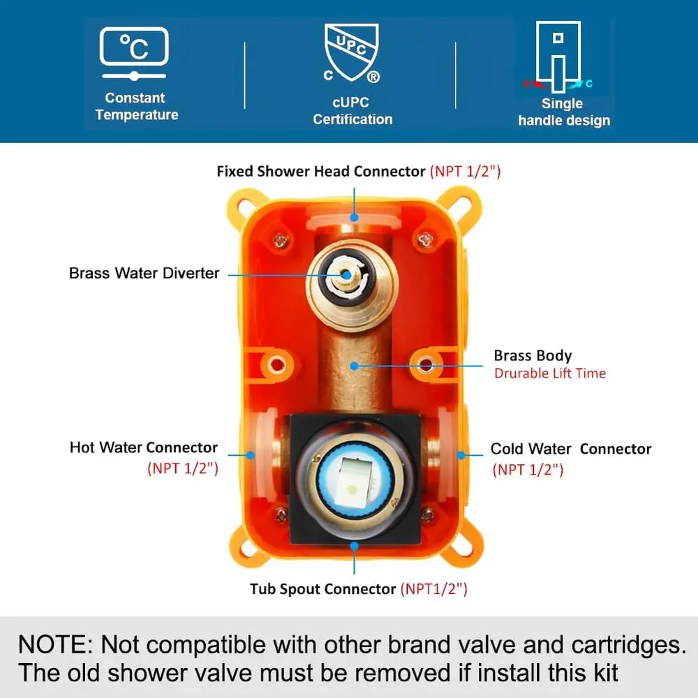 8 Rainfall Shower System with Handheld, Single Handle Kit and Tub Spout in Matte Black