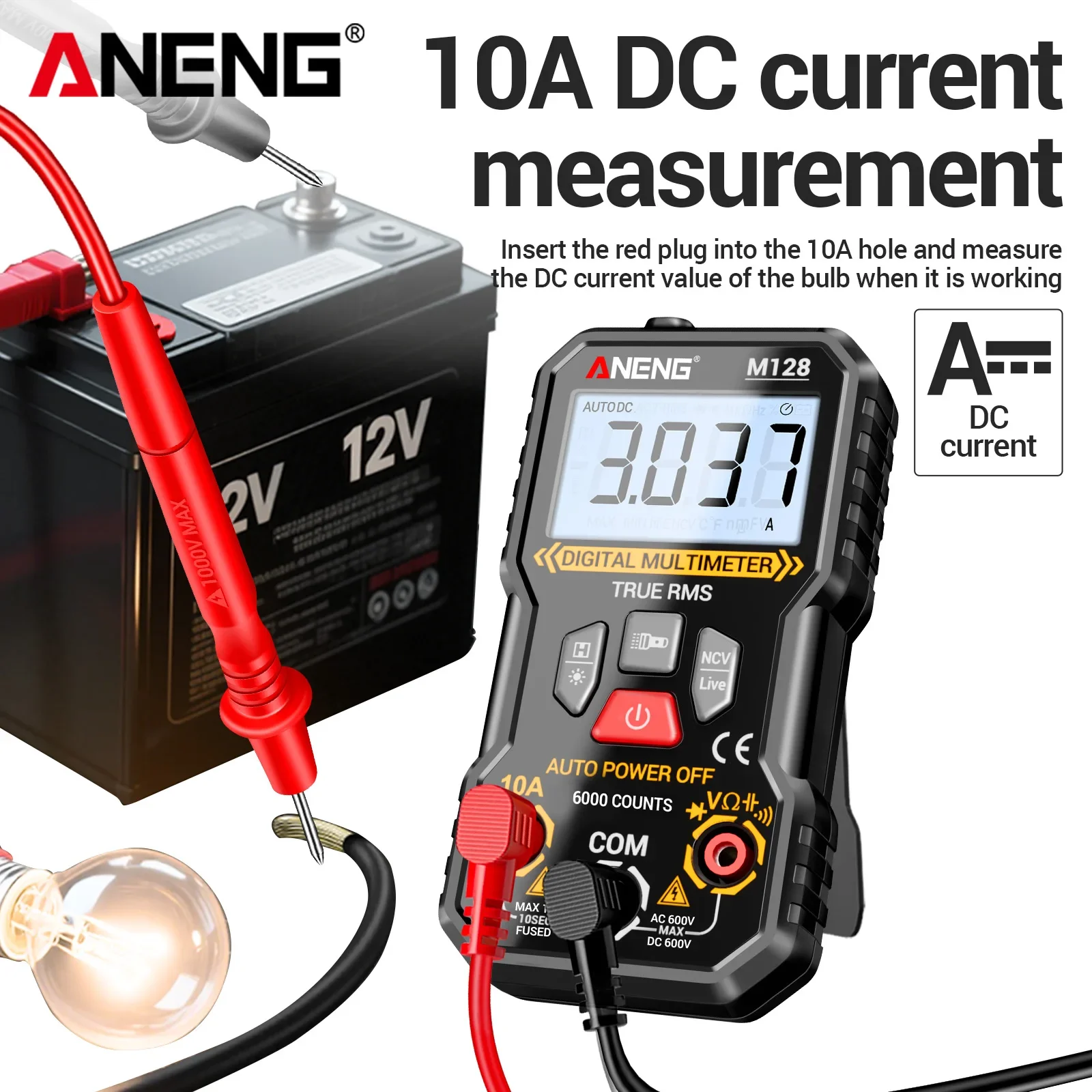 ANENG M127 Intelligent Multimeter For Measuring AC/DC Voltage Resistance NCV Voltage BT138 Multi Specification Lithium Battery