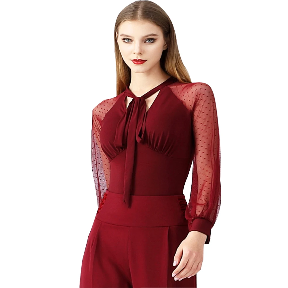 

Latin Dance Competition Dresses For New Women Long Sleeve Practice Clothes Chacha Tango Smaba Latin Dance Dress KF613