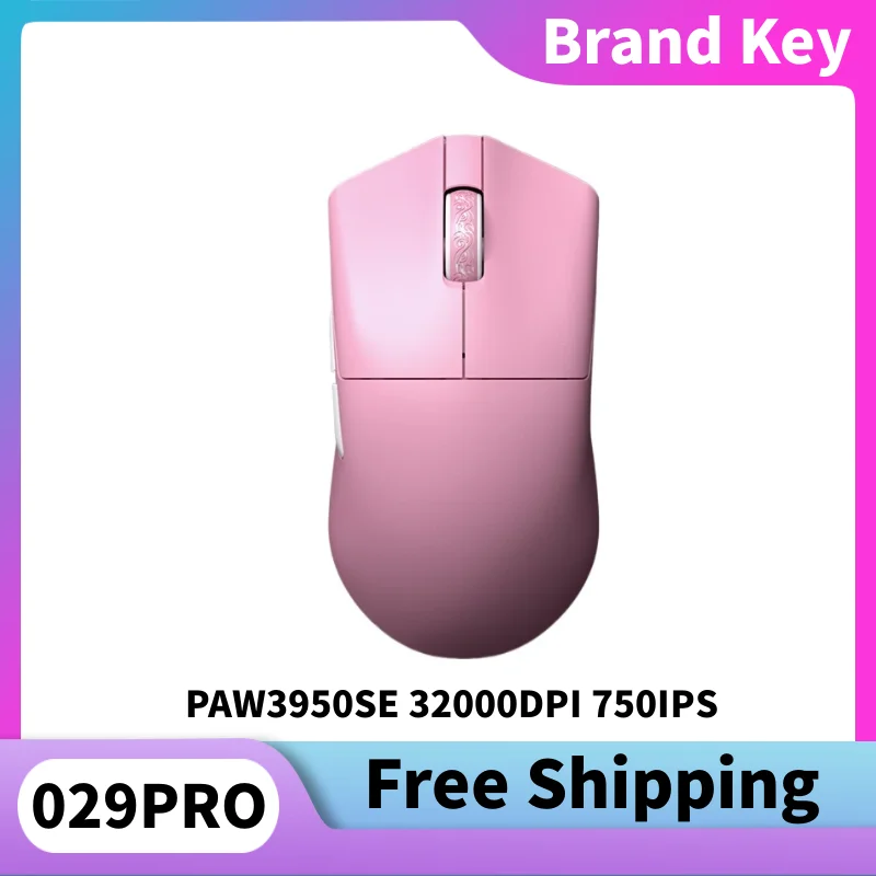 

Incott 029 Pro Wireless Lightweight Symmetrical Gaming Mouse PAW3395SE 32K Dpi Pink Driver Page Wired Mouse PC Gamer Accessories