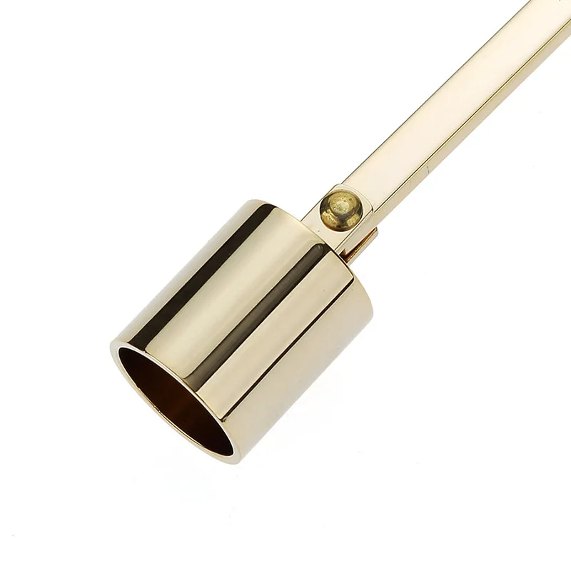 Stainless Steel Candle Snuffer Flame wick tool oil lamp dipper Extinguish Trimmer cutter 19cm put off Rose Gold Black Silve DH98