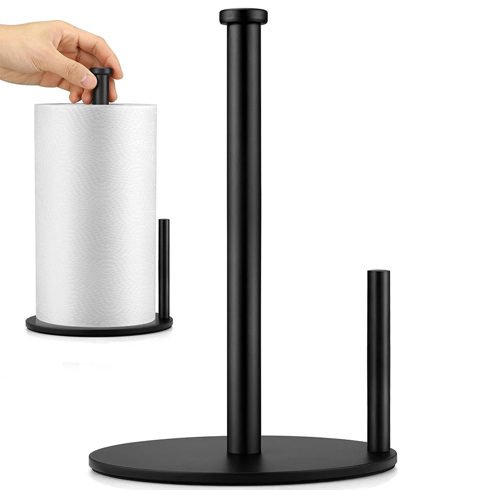 

Sturdy Heavy-Duty Weighted Paper Towel Holder, Non-Slip Base Easy-Tear Space-Saving Countertop Stand for Kitchen & Bathroom