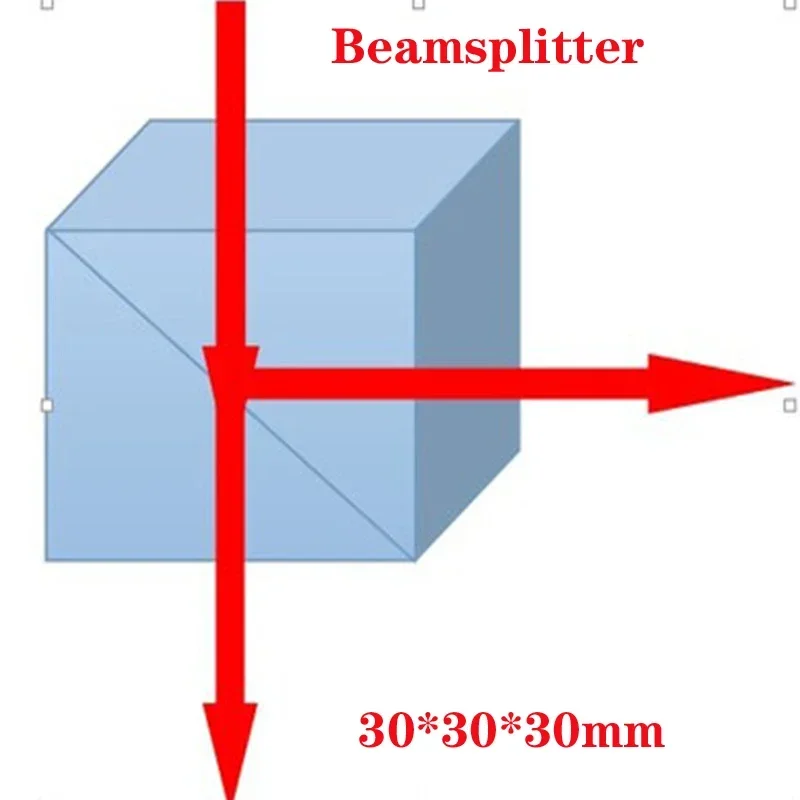 5:5 Beamsplitter Splitting Ratiotransflective K9 Cube Prism Optical Glass Triangular Prism30x30x30mm