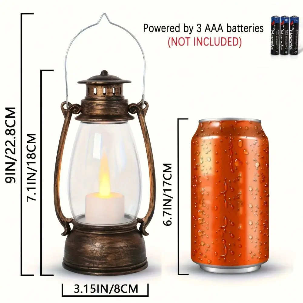 6PCS/Set 7-Inch Vintage Hanging Candle Lanterns, Lantern Party Set, With Flashing LED Candle Ambient Lights, For Birthday And Wedding Decorations,Christmas,Birthday Family Dinner Table Decorations, Table Centerpiece And Indoor Outdoor Lighting