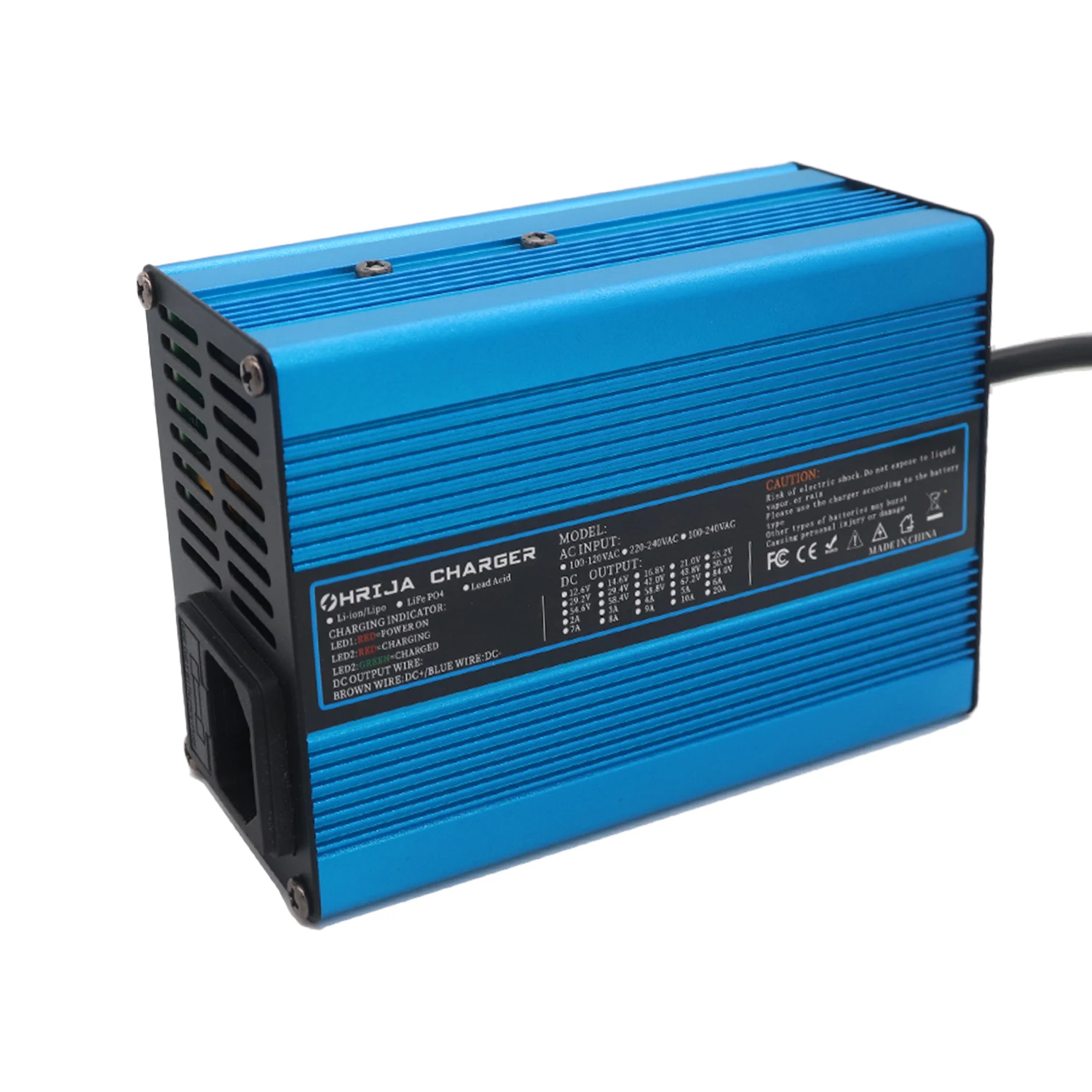 29.2V 8A Charger 24V Chargers For 10Ah To 100Ah 25.6V LiFePo4 Battery 8s Charger  Quality Aluminum Alloy Case Smart Fan OHRIJA