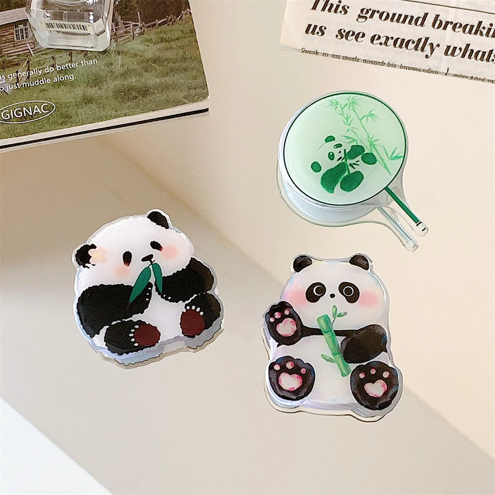 Korea Panda Grip Tok Cute Giant Pandas Finger Holder Griptok Mobile Stand Socket Support For phone Accessories HuaHua FuBao