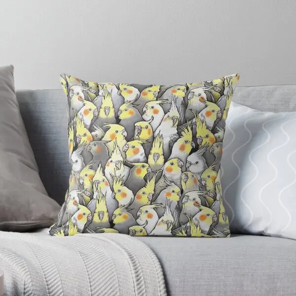 

Cockatiels Galore Printing Throw Pillow Cover Sofa Fashion Home Case Soft Wedding Cushion Hotel Pillows not include One Side