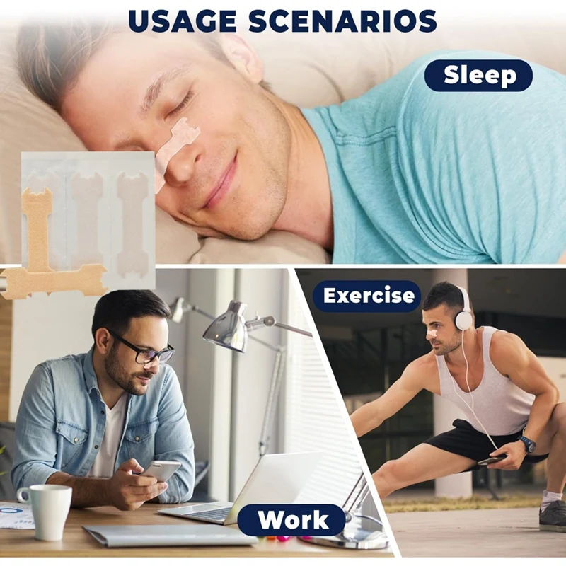 ABDJ-شرائط الأنف للشخير تحسين تدفق الهواء تخفيف احتقان الأنف قوة إضافية مكافحة الشخير الحل 30 عدد