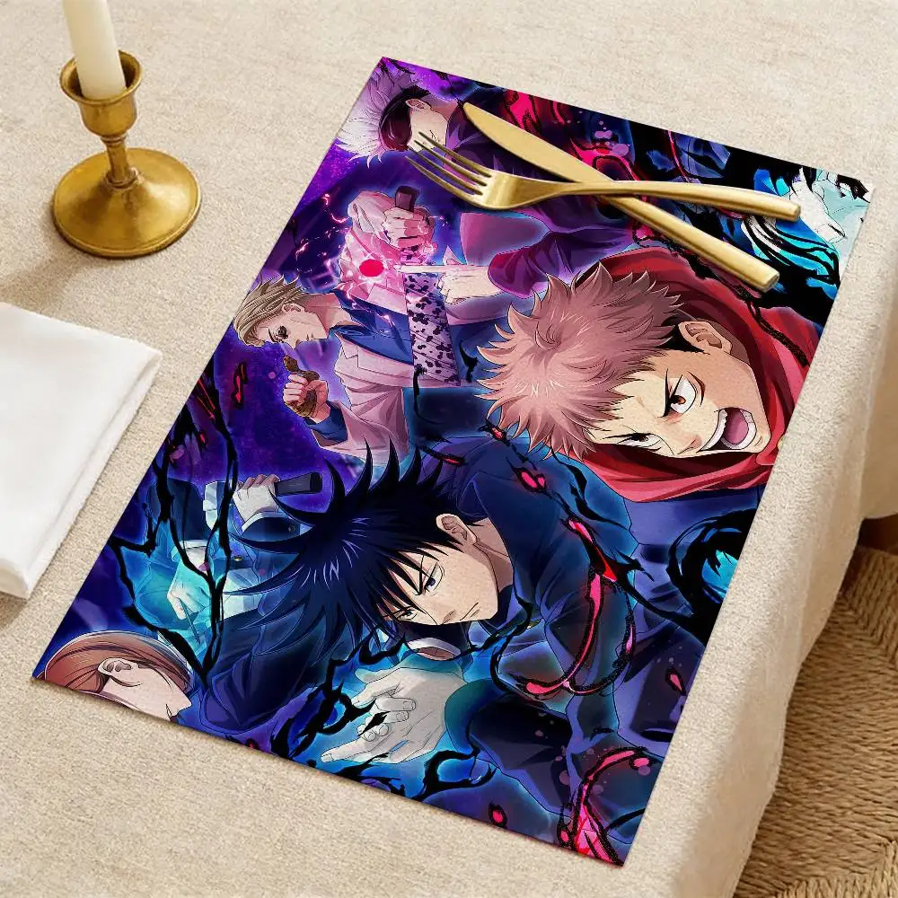 

Anime J-Jujutsu Kaisen-Satoru Gojo Placemats For Family Meals Holiday Family Feasts Cafes Casual Restaurants