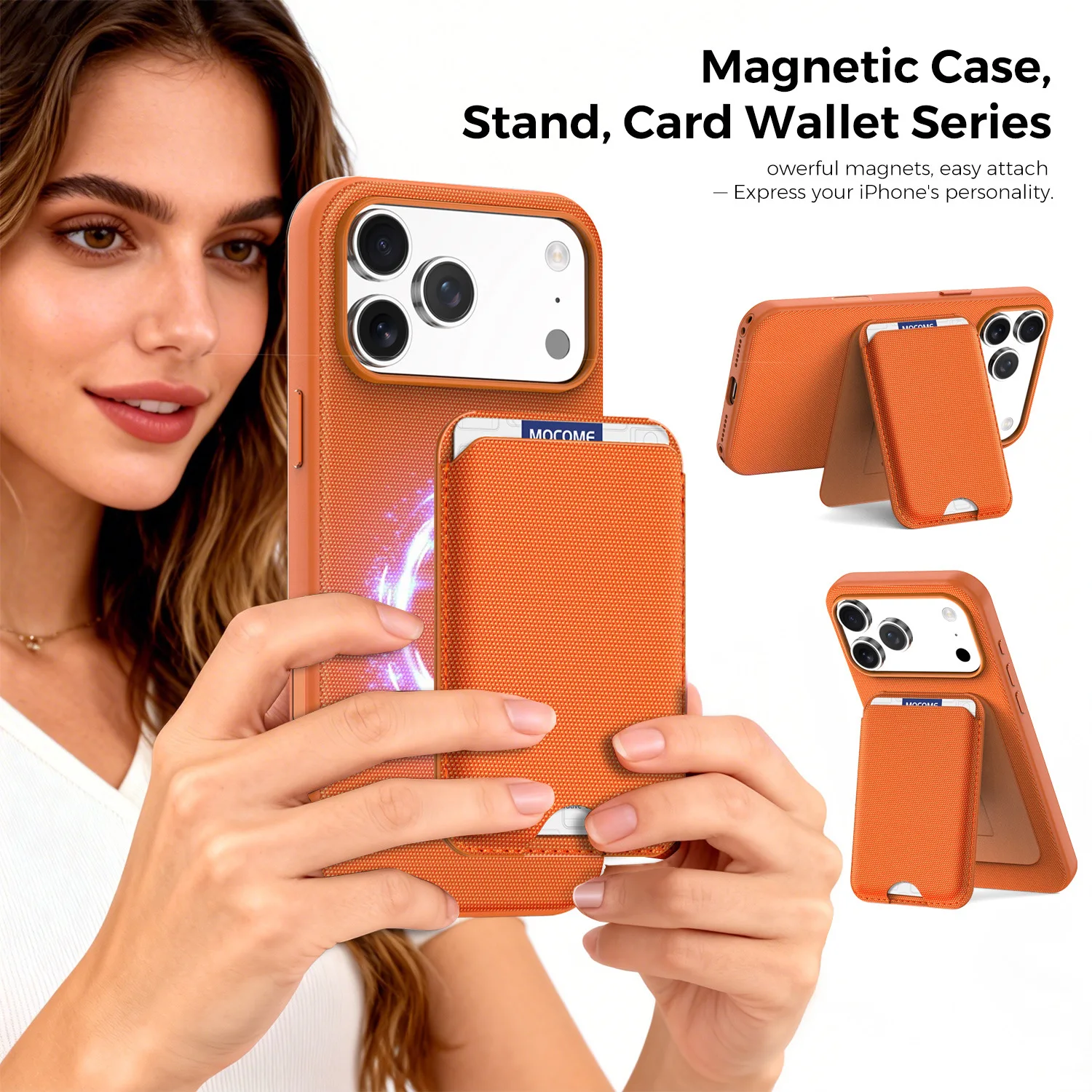 

Wallet Cards Holder Stand Magnetic Phone Case For iPhone 17 Air 16 15 14 13 12 Pro Max Case For MagSafe Shockproof Cover