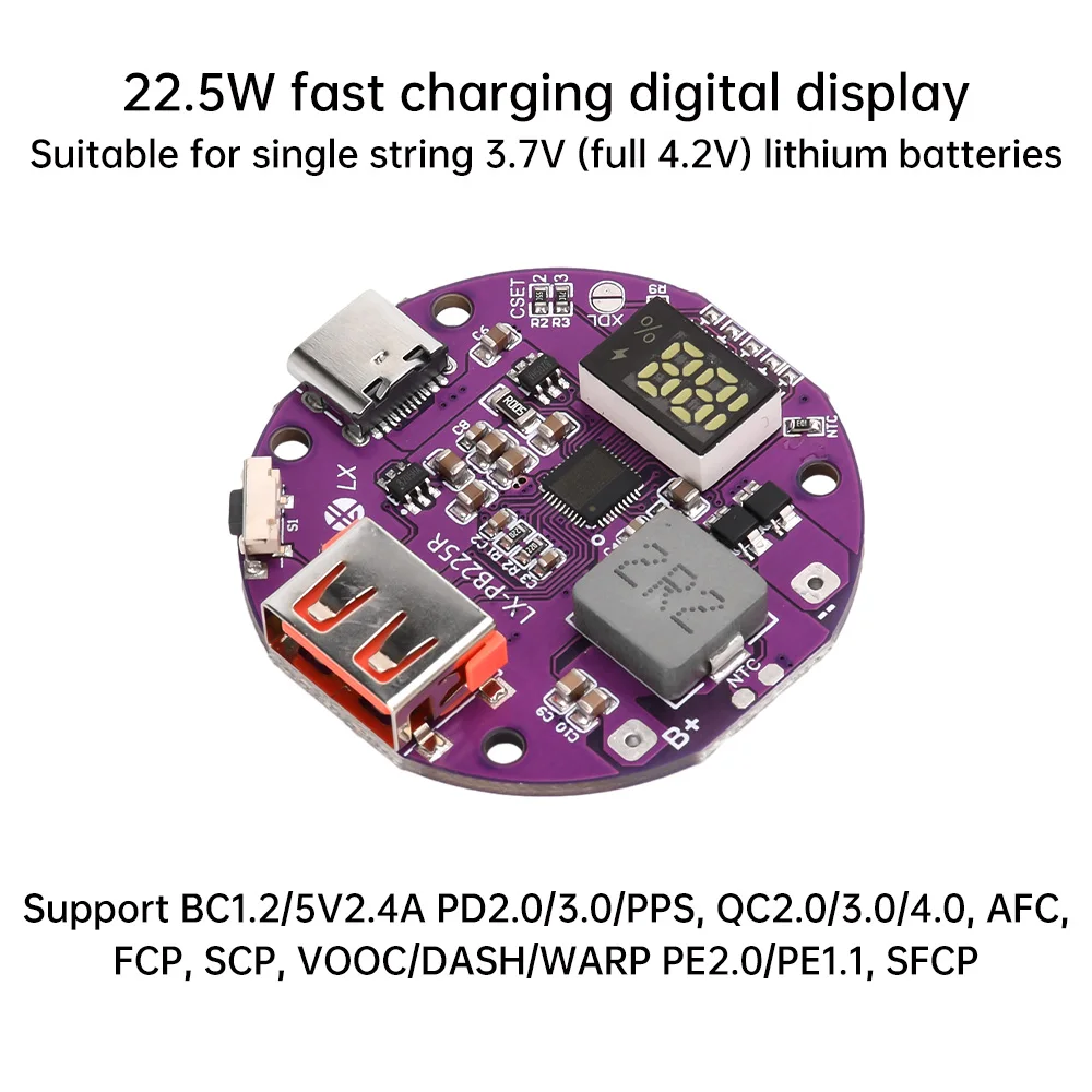 QC4.0 QC3.0 PD3.0 PD2.0 Fast Charging Mobile Power Module 22.5W QC PS Super Fast Charging Circuit Board Supports FCP SCP HSCP