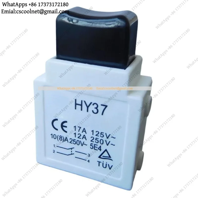 KEDU HY37 17A 125V 12A 250V No Lock Dustproof Trigger Switch for Handheld Electric Mower Gardening Tools Parts